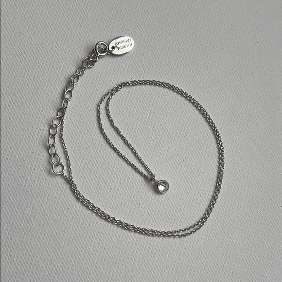 Dainty Sterling Forever Silver & Cubic Zirconia Necklace - Picture 4 of 9